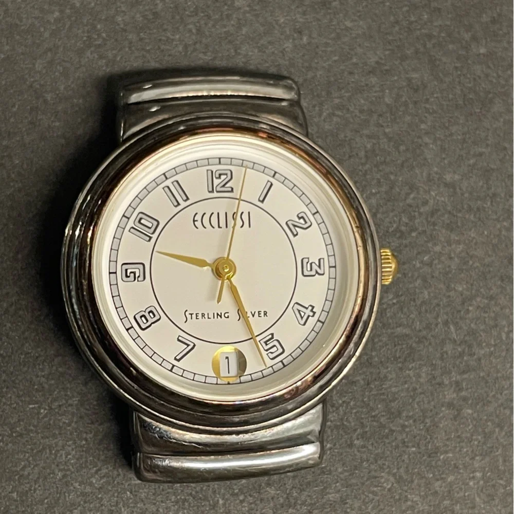 ❤️$6 THIS WEEKEND ONLY❤️ VINTAGE ECCLISSI STERLING SILVER WATCH - Picture 10 of 10